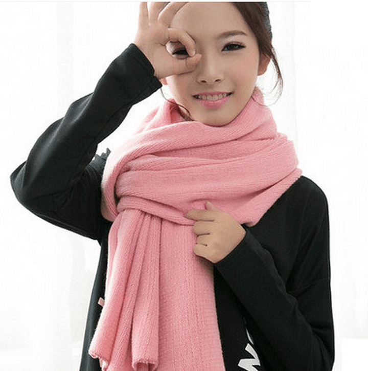 Casual Solid Color Warm and Long Couple Scarf - MRSLM