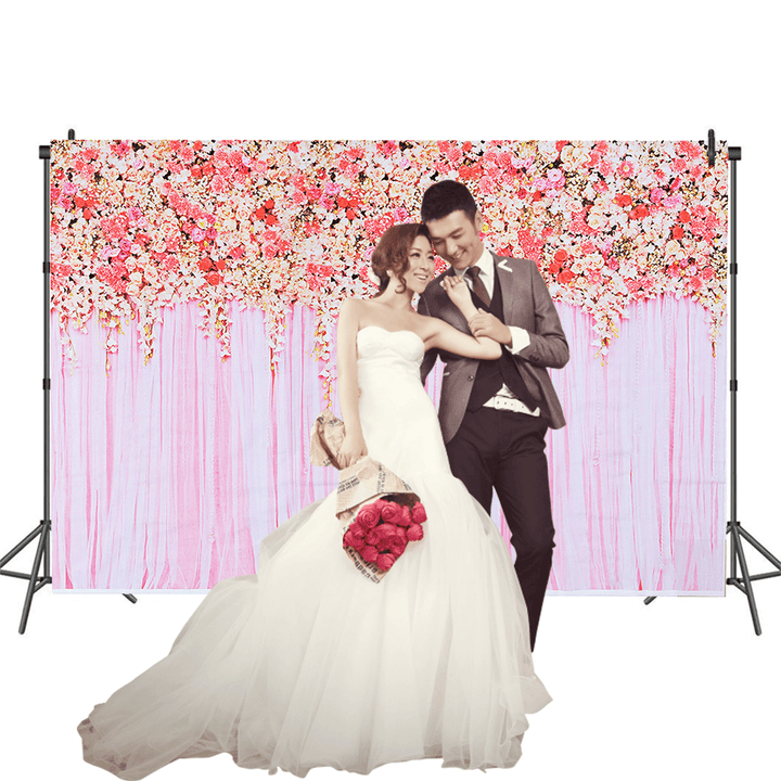 Rose Flower Wall Photography Backdrop Wedding Decorations Background Engagement Valentine Prop - MRSLM