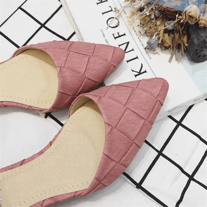 Women Comfy Pointed Toe Chic Ankle Buckle Strap D'Orsay Flats - MRSLM