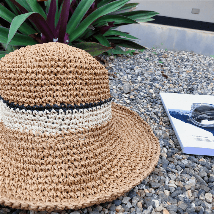 Women Outdoor Foldable Adjustable Straw Hat - MRSLM