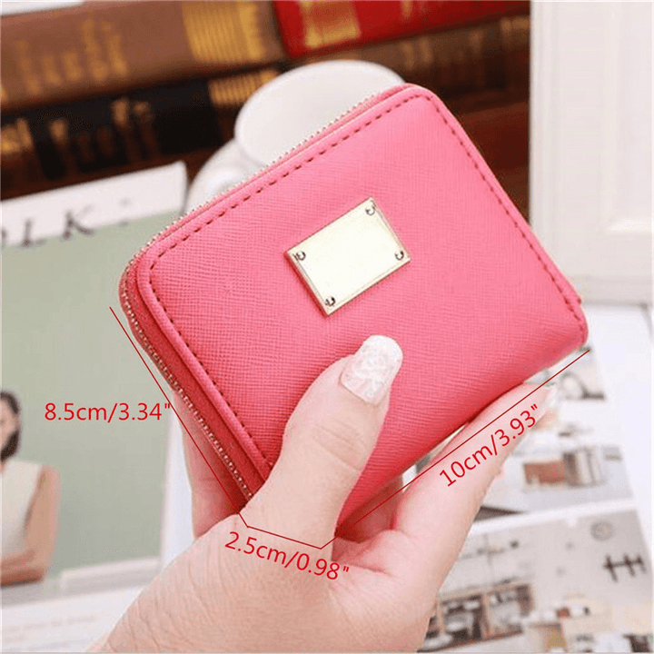 Women Mini Short Wallet Card Holder Leather Coin Bag Money Purse Handbag Clutch - MRSLM