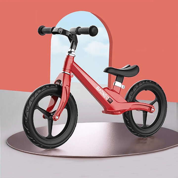 12Inch Children Bike Ultralight Two Wheel Balance Bike Baby Walker Adjustable Height Toddler for 2-6 Years Old Girls Boys - MRSLM