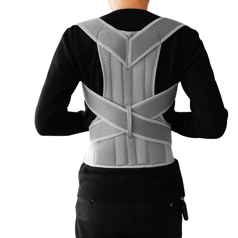 Adjustable Breathable Back Support Belt Back Posture Corrector Hunchback Velvet Correction Shoulder Lumbar Spine Support Back Flexible Protector - MRSLM