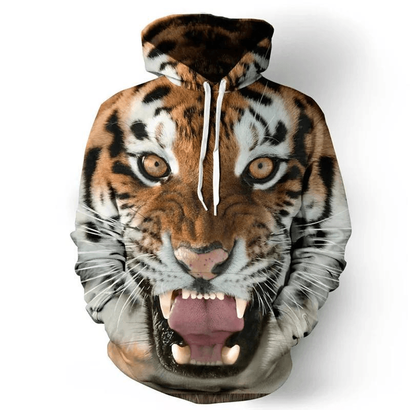 Brown Lion King 3D Digital Print Sweatshirt - MRSLM