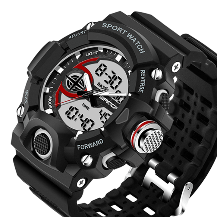SANDA 715 Dual Display Multi-Function Sport Stopwatch Outdoor Fashion Men Digital Watch - MRSLM