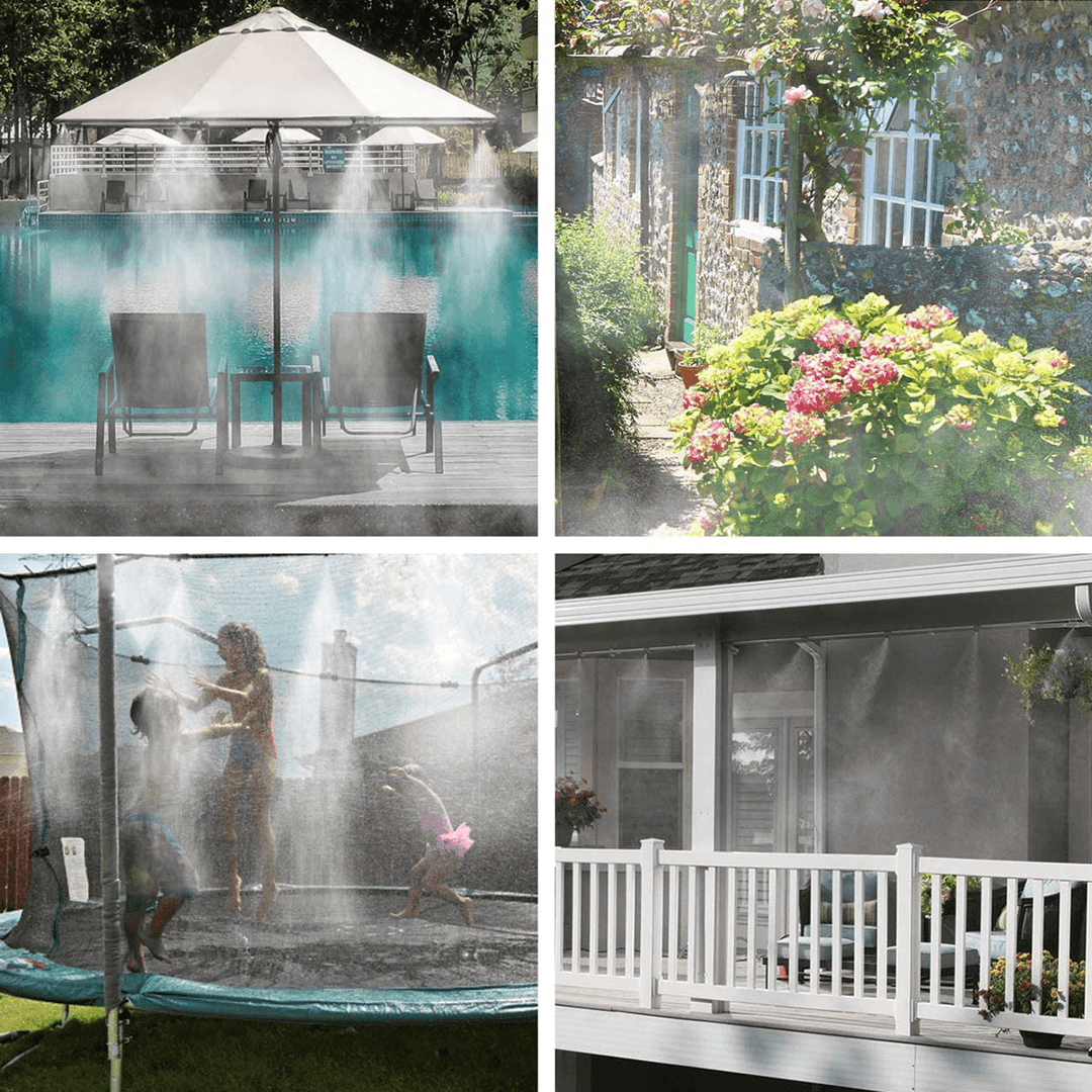 Water Misting Cooling System Mist Sprinkler Nozzle Plant Garden Outdoor Water Spray Patio Misters for outside Patio Cooling RV Camper Marine Boat 6/12/18M - MRSLM