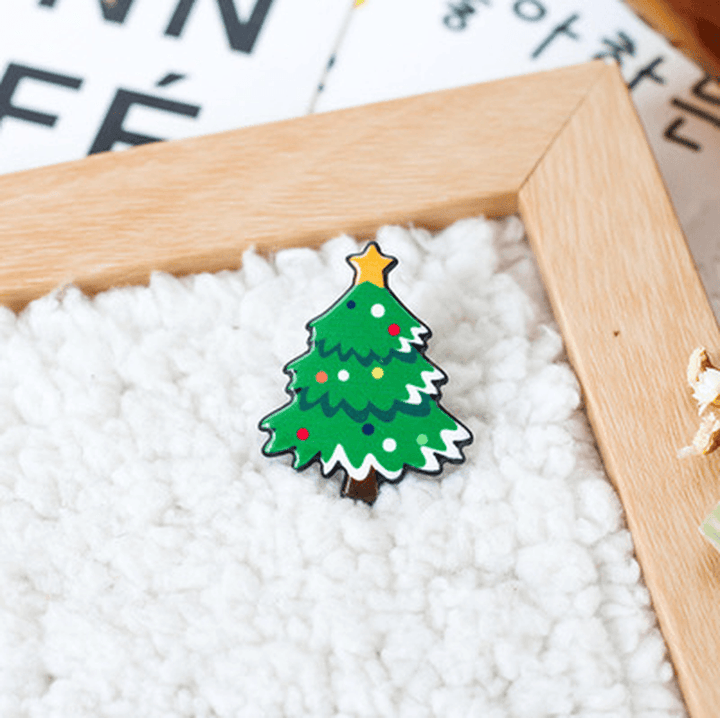 Christmas Mini Festive Snowman Elk Brooch New Year Decorationsl Gift Shirt Collar Brooch - MRSLM