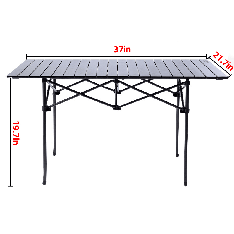 37X21.7X19.7 Inch Aluminium Aolly Folding Portable Picnictable Outdoor Camping BBQ Party with Net Bag - MRSLM