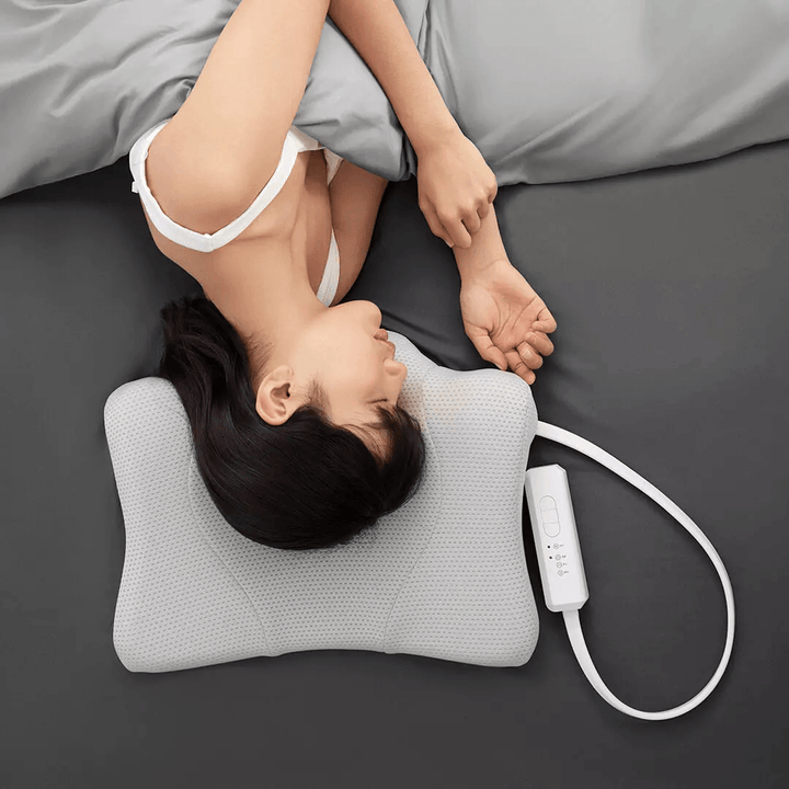Lejia Multifunction Smart Sleep Traction Pillow from Technology Hot Compress Lift Massage Electric Adjustable for Neck Back Shoulder Care - MRSLM