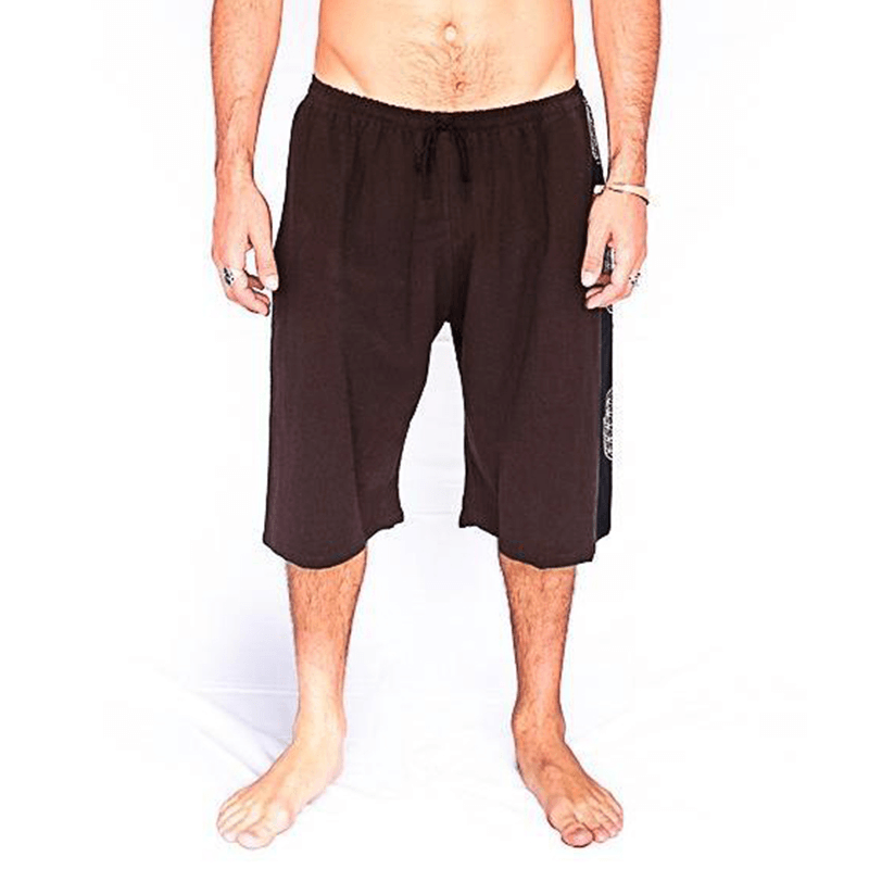 Mens Retro Printed Beach Holiday Casual Shorts Breathable Quick Dry Half Pants - MRSLM