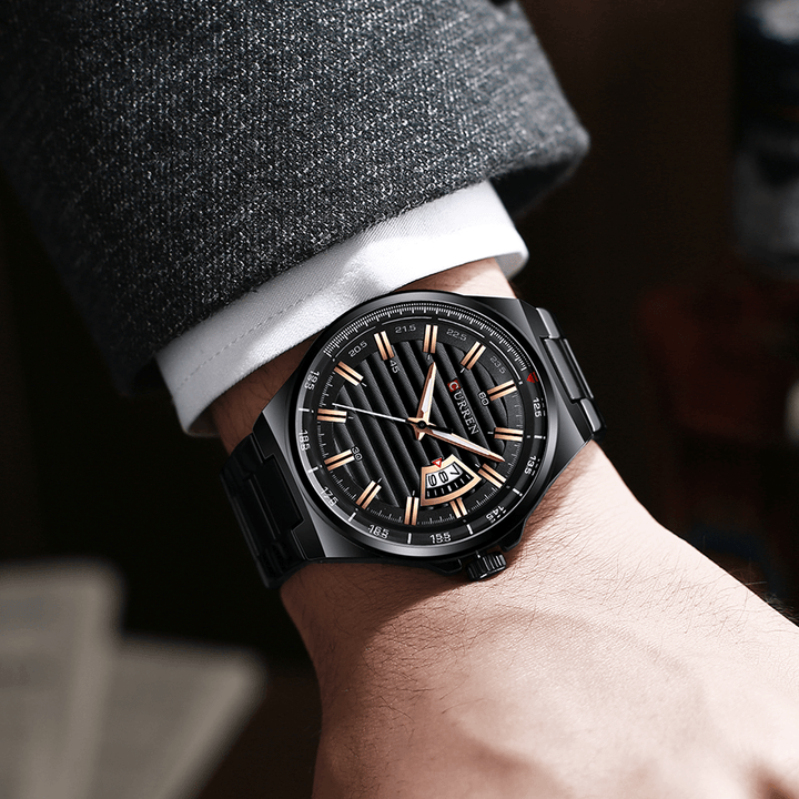 CURREN 8375 Business Style Luminous Display Men Wrist Watch Date Display Quartz Watch - MRSLM