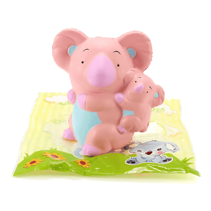 Leilei Squishy Koala Mom Baby 10Cm Slow Rising with Packaging Collection Gift Decor Soft Squeeze Toy - MRSLM