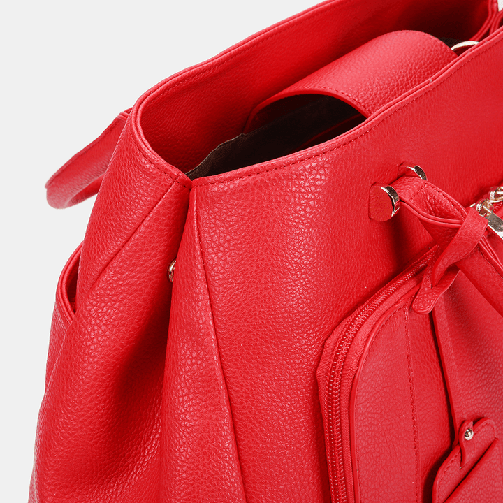 Women Design Solid Handbag Multifunction Crossbody Bag Fashion Bag - MRSLM