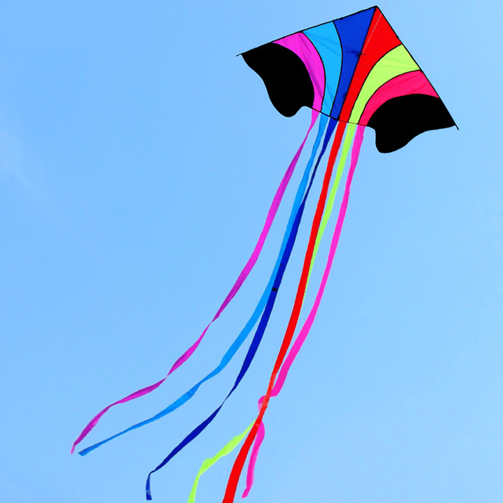 1.4M Rainbow Outdoor Sport Flying Kite Portable Colorful Soft - MRSLM
