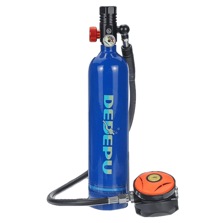 DEDEPU 1L Diving Scuba Tank 3000PSI Oxygen Cylinder Underwater Respirator Diving Tank Divers Spare Oxygen Equipment - MRSLM