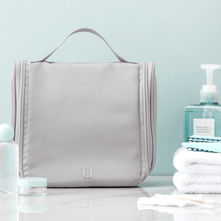 Ipree® Nylon Multi-Purpose Waterproof Cosmetic Bag Portable Hook Hanging Travel Bag Toilet Bag - MRSLM