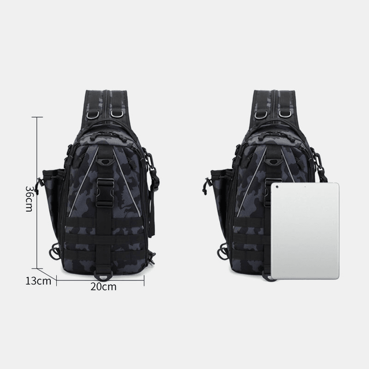 Men Multifunction Tactical Backpack Casual Sling Crossbody Bag Shoulder Bag Chest Bag for Outdoor - MRSLM