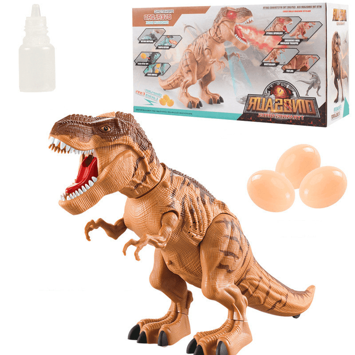 Children'S Electric Spray Egg Laying Dinosaur Toy with Light and Sound Effect - MRSLM