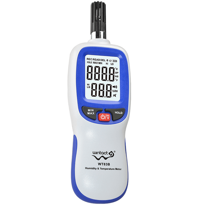 Wintact WT83 WT83B Bluetooth Digital Temperature Humidity Meter Thermometer Hygrometer Dew Point & Wet Bulb Temperature Measurement - MRSLM