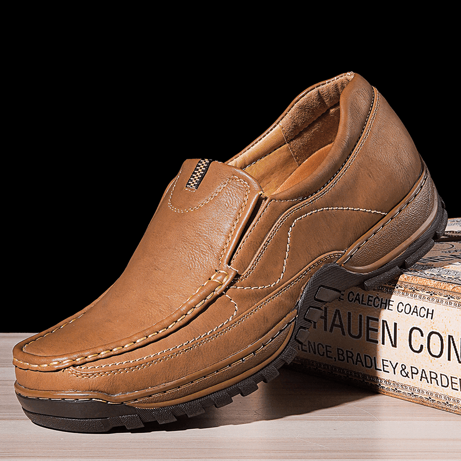 Men Slip Resistant High-Top Soft Sole Comfy Slip-On Casual Shoes - MRSLM