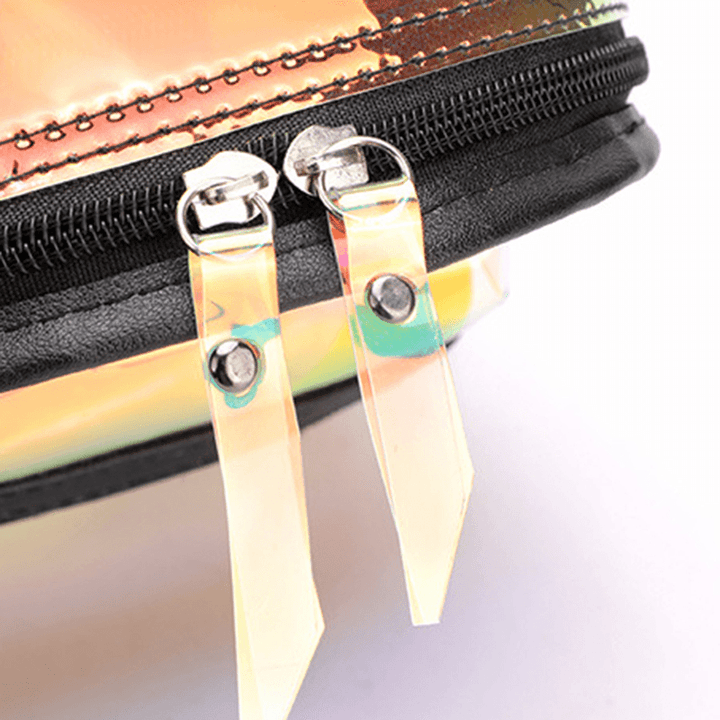 Women 2Pcs Transparent Jelly Multi-Carry Mini Backpack Crossbody Bag Handbag - MRSLM