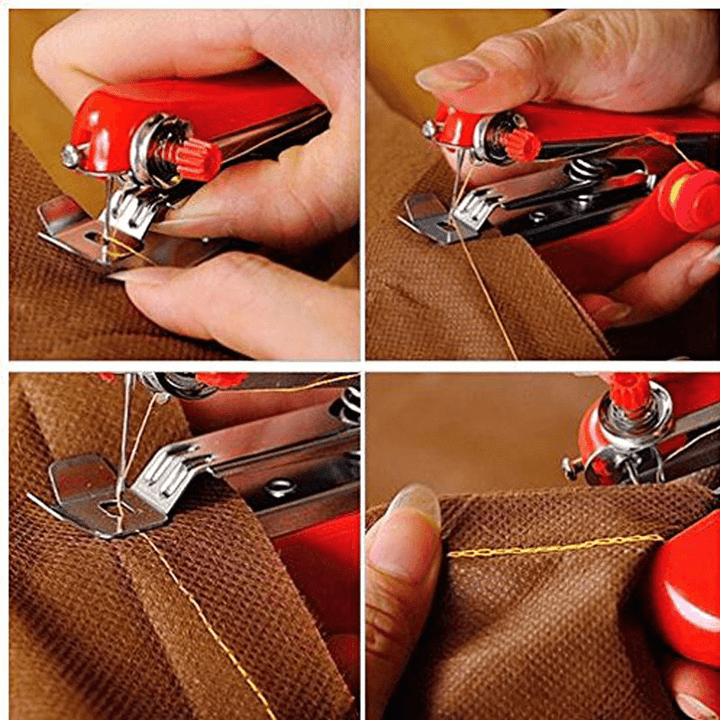 Honana WX-T32 Portable Hand-Held Mini Sewing Machine Clothes Fabric Pocket for DIY Needlework - MRSLM