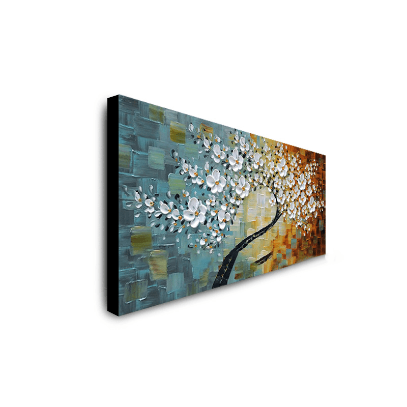Hand Painted Oil Paintings Floral Modern Stretched Canvas Wall Art for Home Decoration Paintings - MRSLM