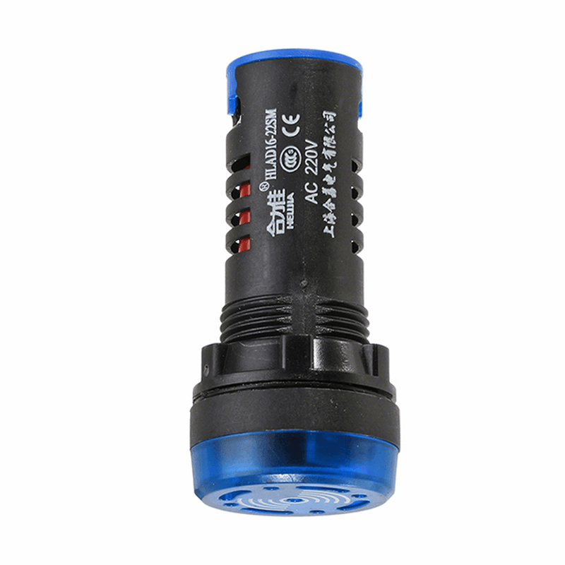 Machifit AC 220V 22Mm Signal Lamp Flash Buzzer Indicator Light Blue - MRSLM
