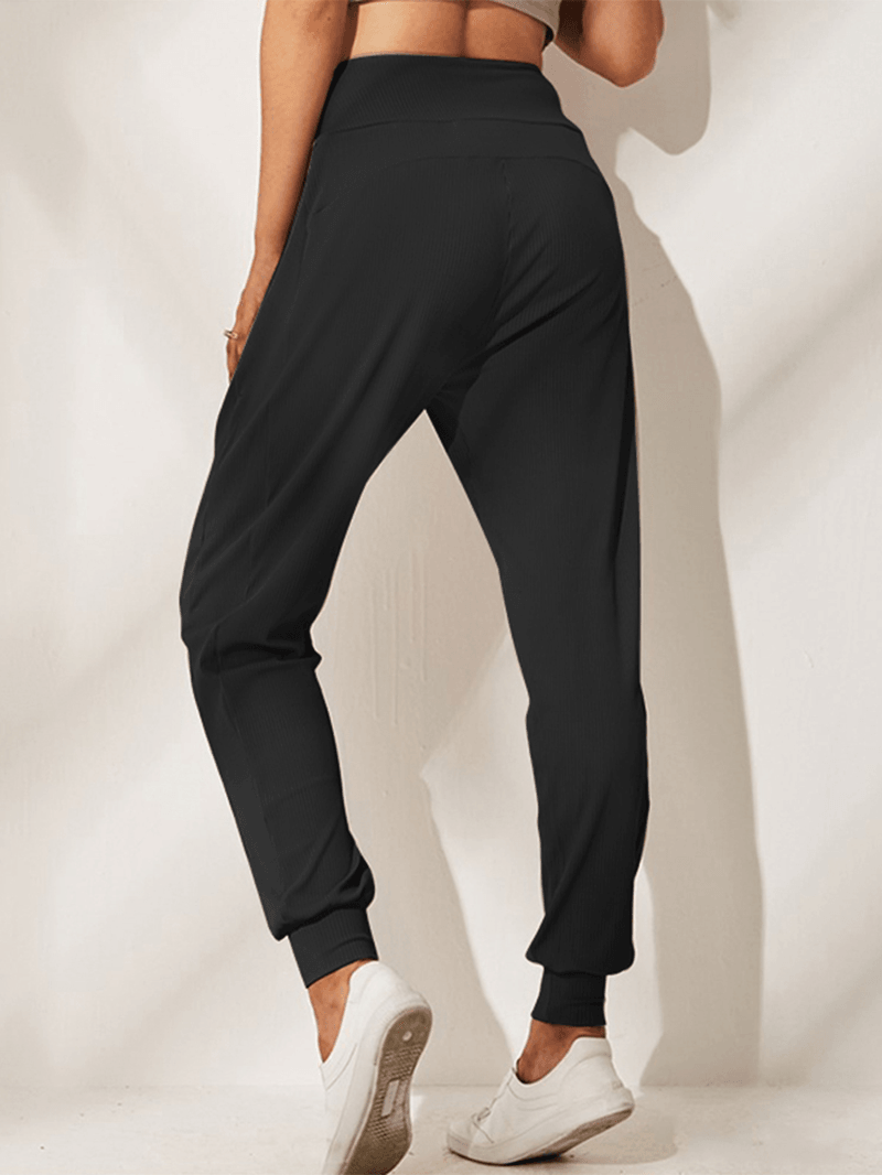 Solid Fitting Side Pockets Daily Leisure Pants - MRSLM