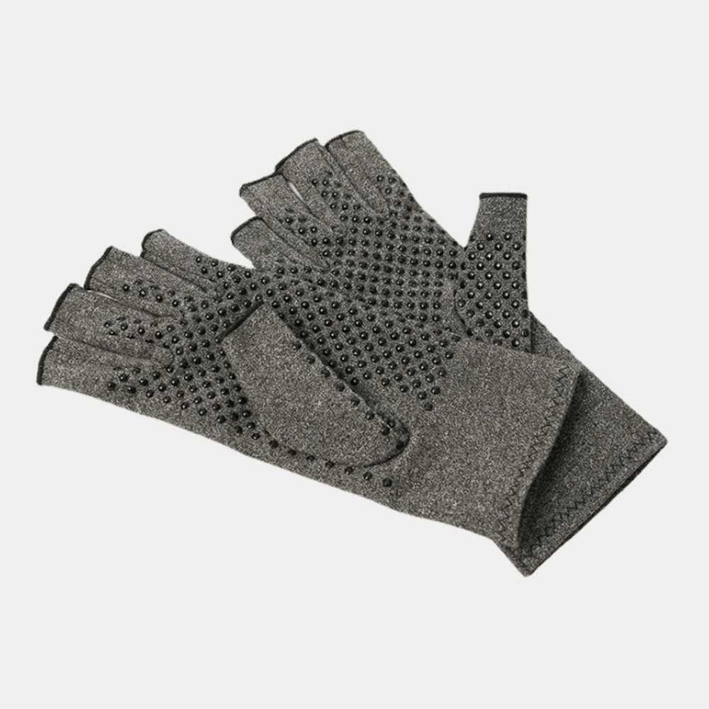 Knitting Fingerless Magnetic Gloves Arthritis Gloves Outdoor Sport Fitness Silicone Gloves - MRSLM