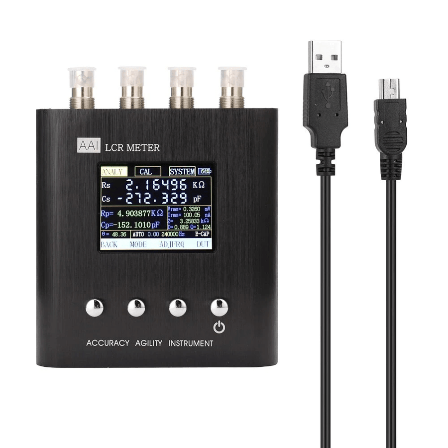 50Hz～100Khz-24 Frequency Handheld Impedance Tester Bridge LCR Digital Resistance Measurement Capacitance Adjustable Inductance - MRSLM