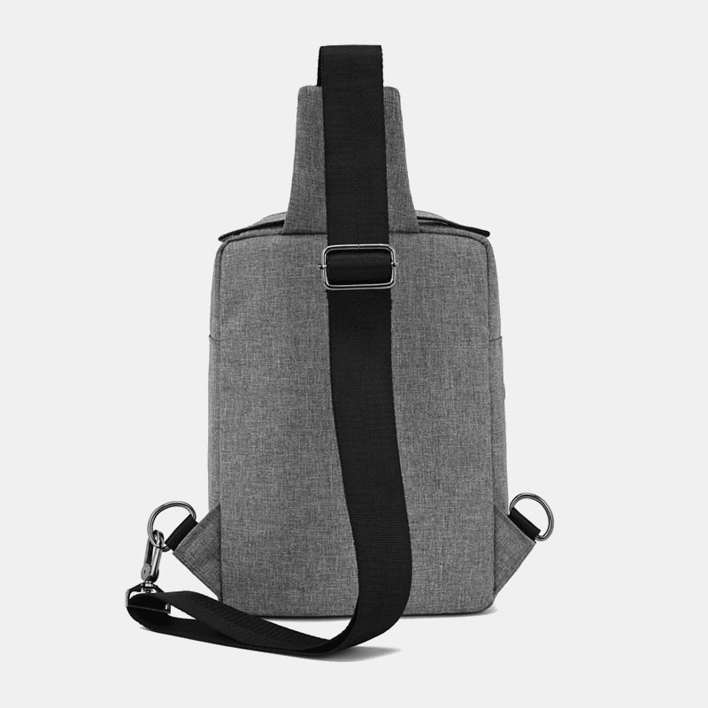 Men Oxford Large Capacity Chest Bag Casual Multifunction Earphone Hole Design Crossbody Bag Shoulder Bag - MRSLM