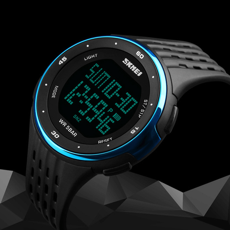 SKMEI Multifunction Luminous Display Stopwatch Double Time Alarm Waterproof Sports Watch Digital Watches - MRSLM