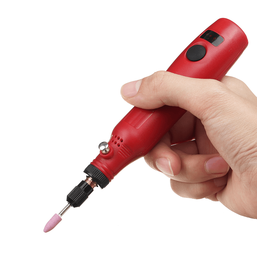 3 Speeds Electric Grinding Pen Grinder USB Charging Mini Drill Small Polishing Grinding Tool - MRSLM