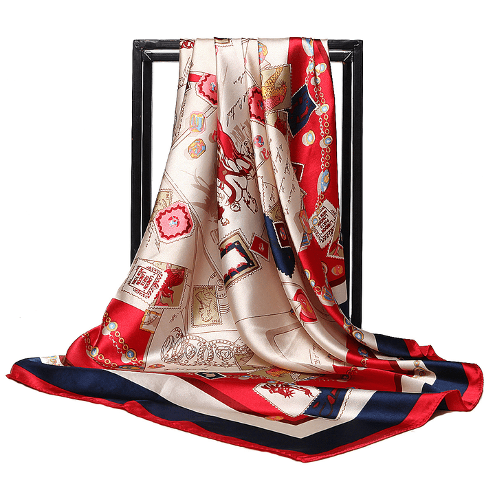 European and American New Silk 90Cm Square Ladies Scarf - MRSLM