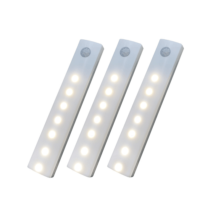 LED Night Light Motion Sensor Closet Lights under Cabinet Light Wireless Stick-Anywhere Night Safe Light Bar with Large Battery for Stairs Wardrobe Kitchen Hallway - MRSLM