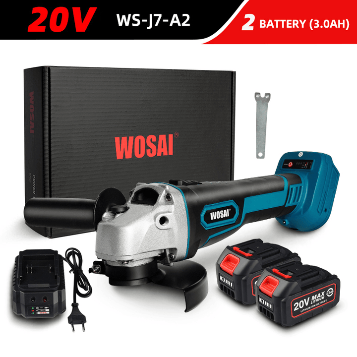 WOSAI M14 Cordless Brushless Angle Grinder 20V Lithium-Ion Grinding Machine Cutting Electric Angle Grinder Grinding Brushless Power Tool - MRSLM