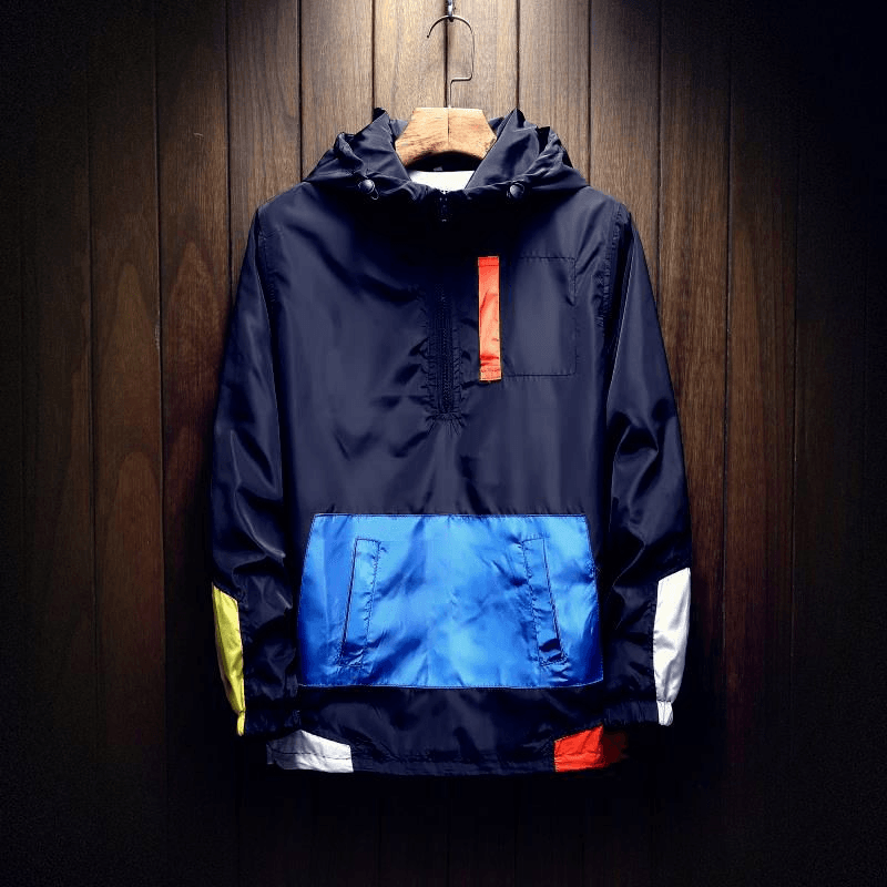 Men'S Hooded Jacket Men'S Color Matching Trend – MRSLM
