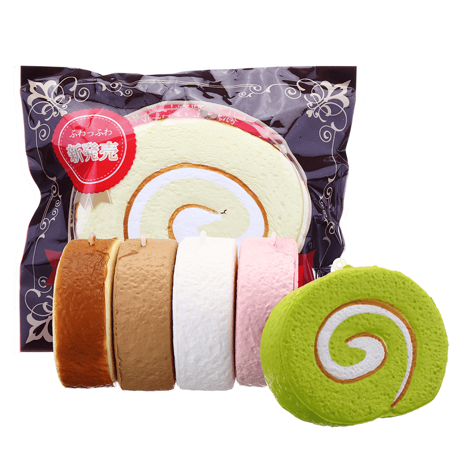 Cake Squishy Swiss Roll 7Cm Slow Rising Funny Gift Collection with Packaging - MRSLM