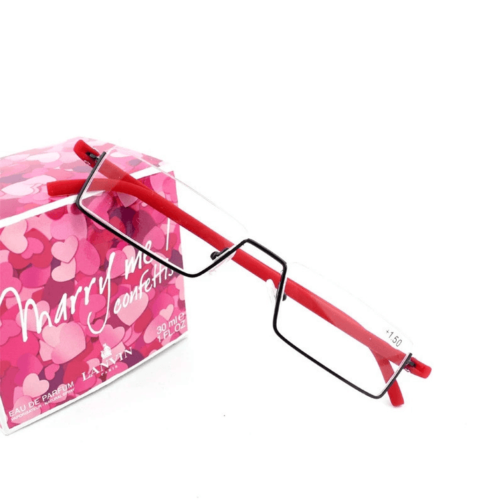 Half-Frame Reading Glasses for Men and Women HD Comfortable and Elegant - MRSLM