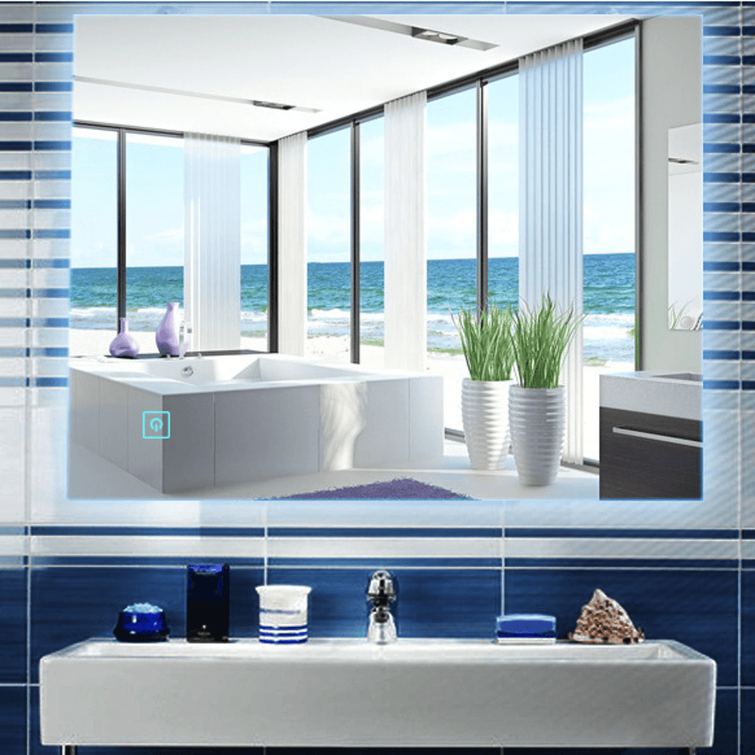50X70Cm Illuminated Bathroom LED Mirrors Wall Mounted Safe Touch Switch - MRSLM
