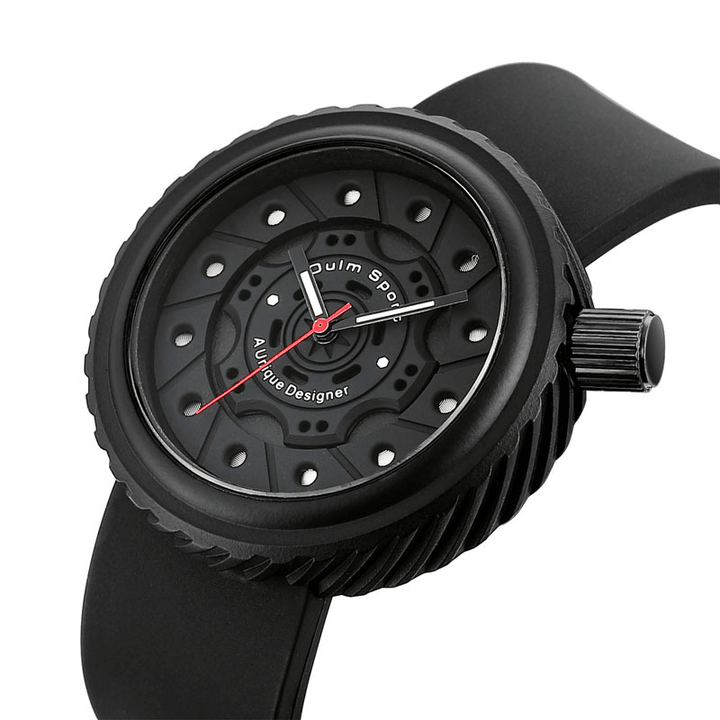 Oulm Fashion Trendy Wrist Watch 3ATM Waterproof Silicon Band Men Sports Quartz Watch - MRSLM