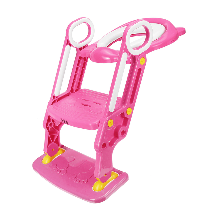 Super Safe Non-Slip Soft Kids Child Toilet Chair Seat Ladder Step Potty Training - MRSLM