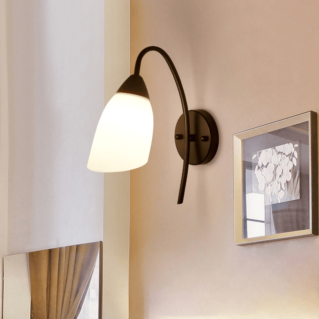E27 Modern Wall Light LED Bedroom Lamps Glass Sconce Stair Lighting Fixtures - MRSLM