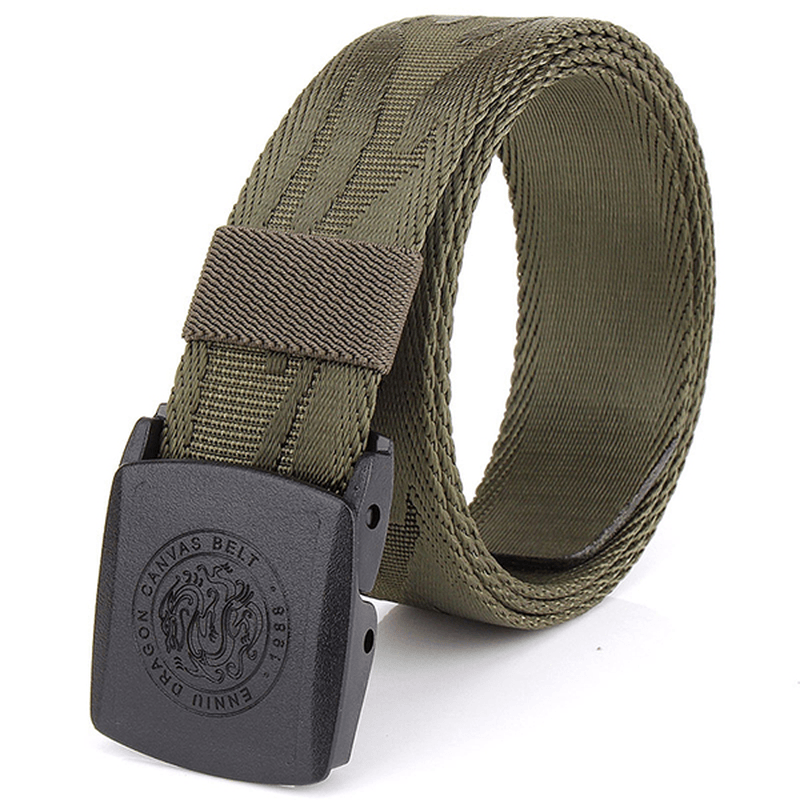 125CM Automatic Buckle Nylon Belt Men Army Tactical Alloy Buckle Pants Strap - MRSLM