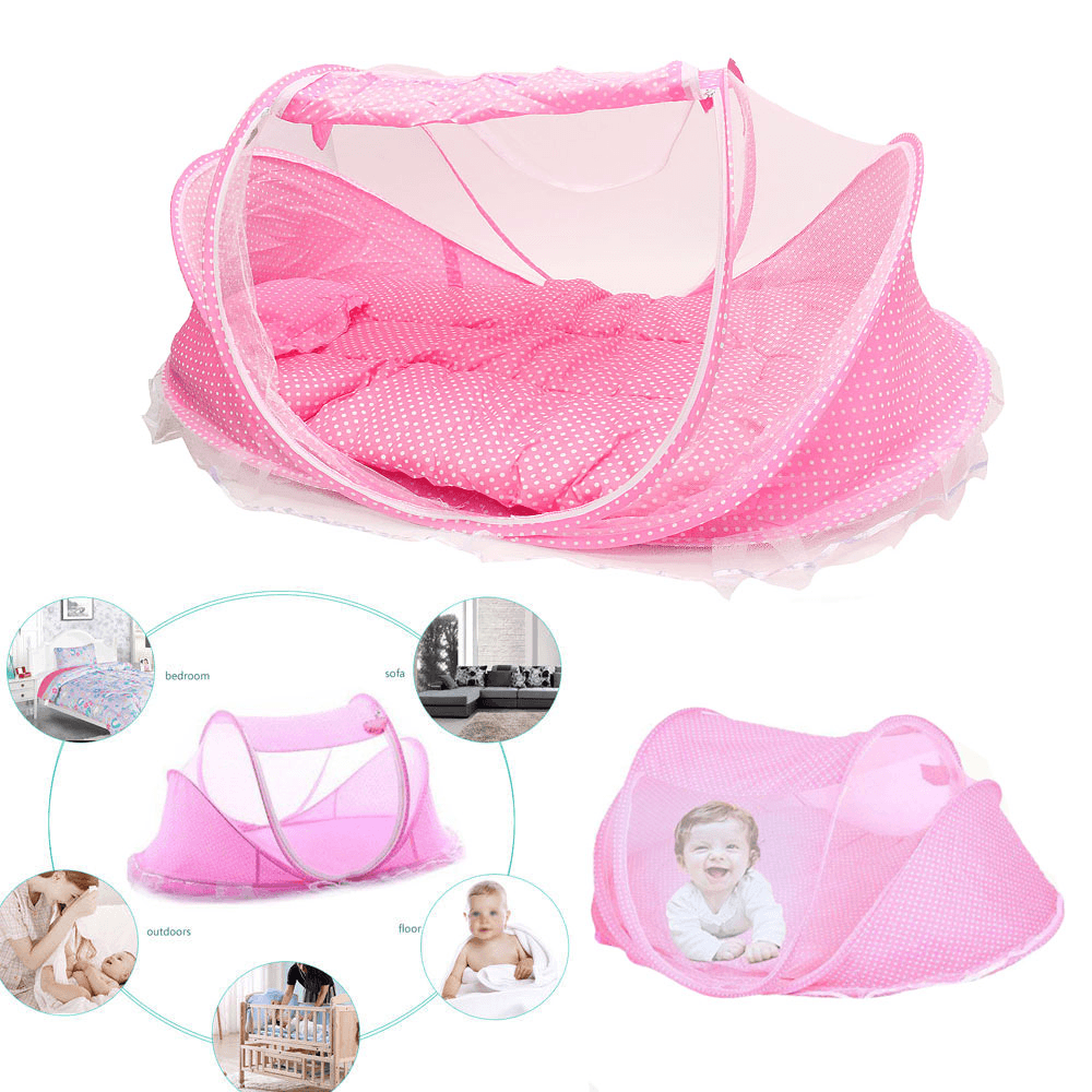 Baby Infant Portable Folding Travel Bed Crib Canopy Mosquito Net Tent - MRSLM