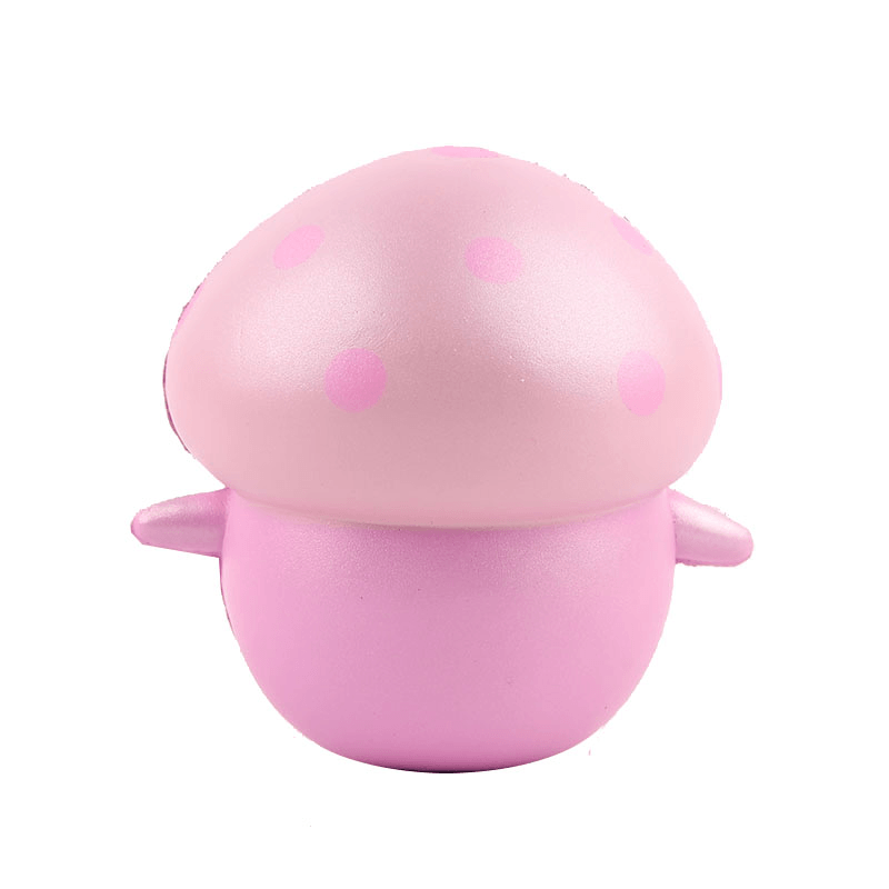 Squishy Pink Mushroom Doll 11Cm Soft Slow Rising Collection Gift Decor Toy with Packing - MRSLM