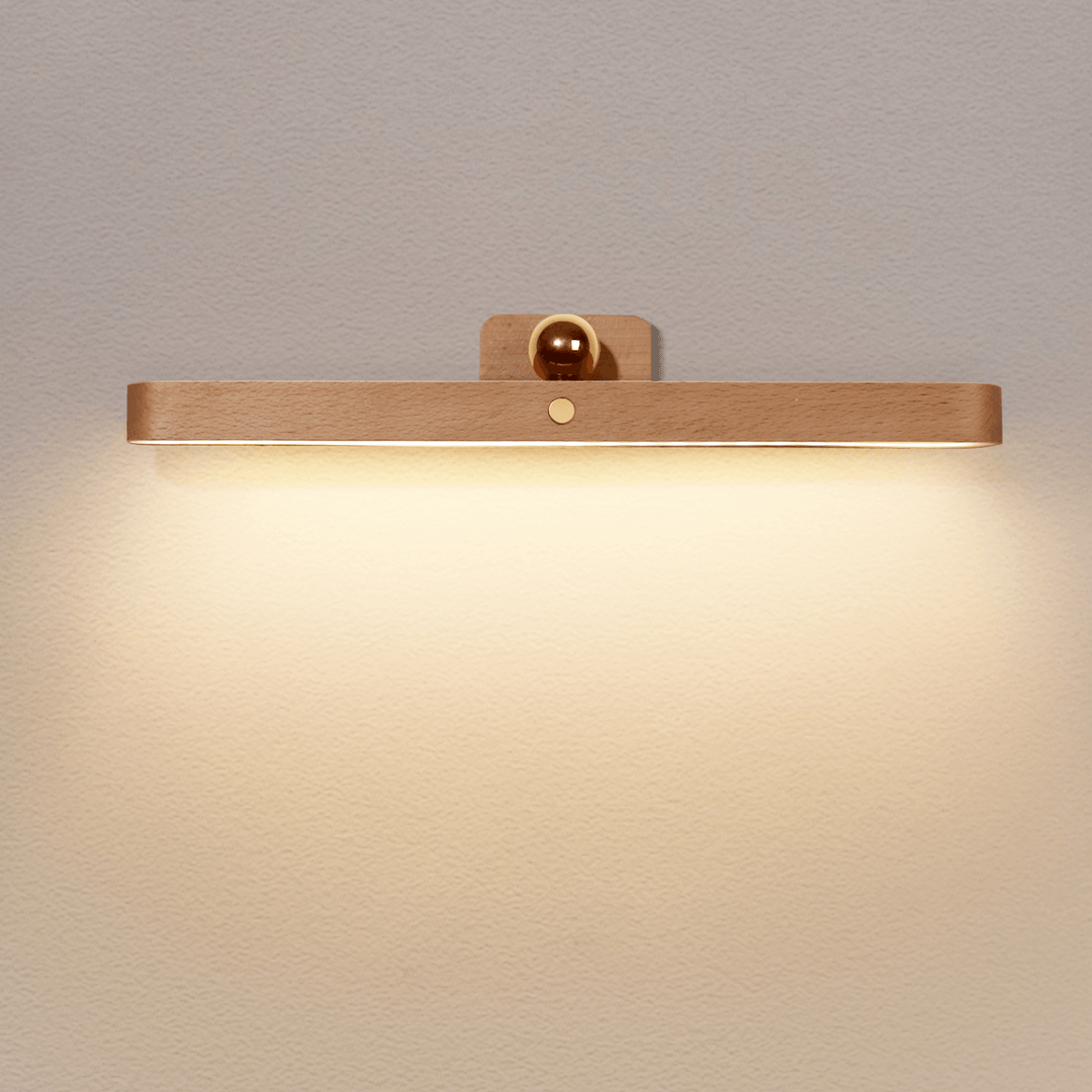 Cabinet Light Mirror Front Light Full Light Three-Speed Magnetic Adhesive-Free Punching Solid Wood Small Night Light for Bedroom Cabinet - MRSLM