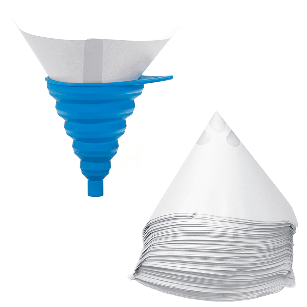 Foldable Funnel Silicone Collapsible Funnel Folding Portable Funnels for Household Liquid Dispensing - MRSLM