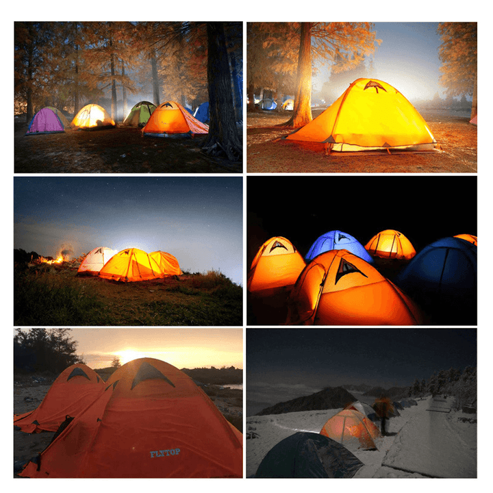 FLYTOP 3-4 Person Camping Tent Set All-Season Double Layers Aluminum Pole anti Snow Windproof Rainstorm Anti-Uv Canopy with Snow Skirt - MRSLM